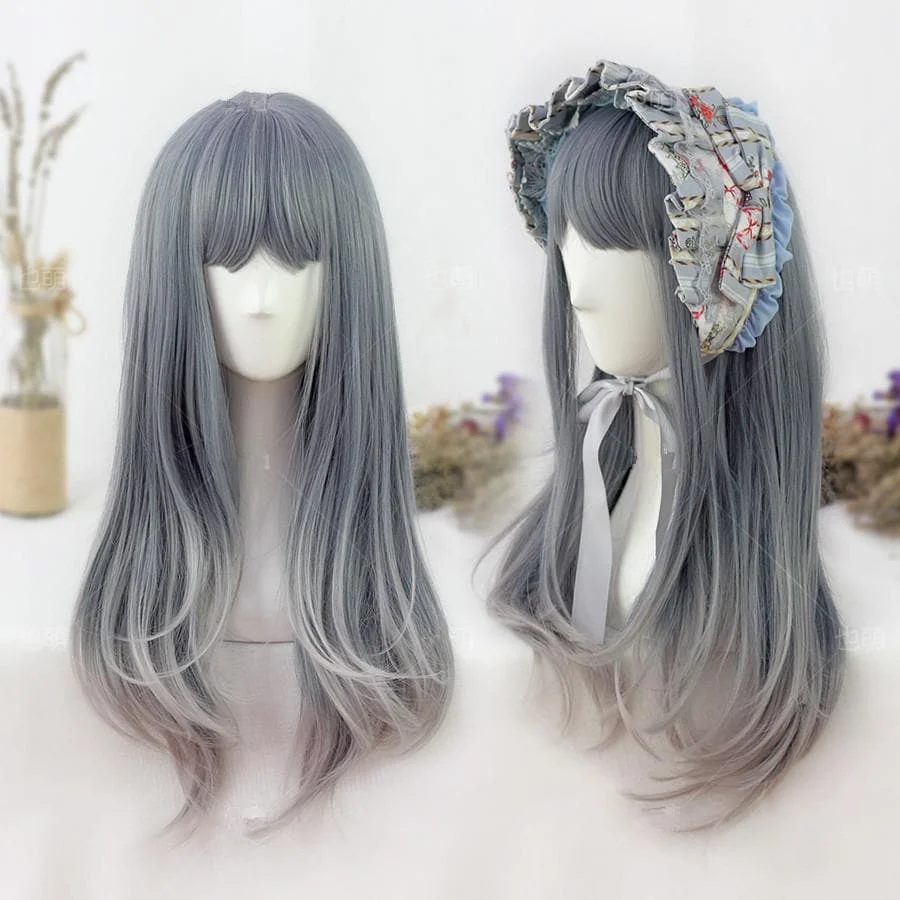 Gradient Color Lolita Long Curly Wig SP178704