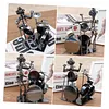 Industrial Style Metal Punk Iron Home Office Desk Ornaments Music Decoration Musical Instrument Drummer