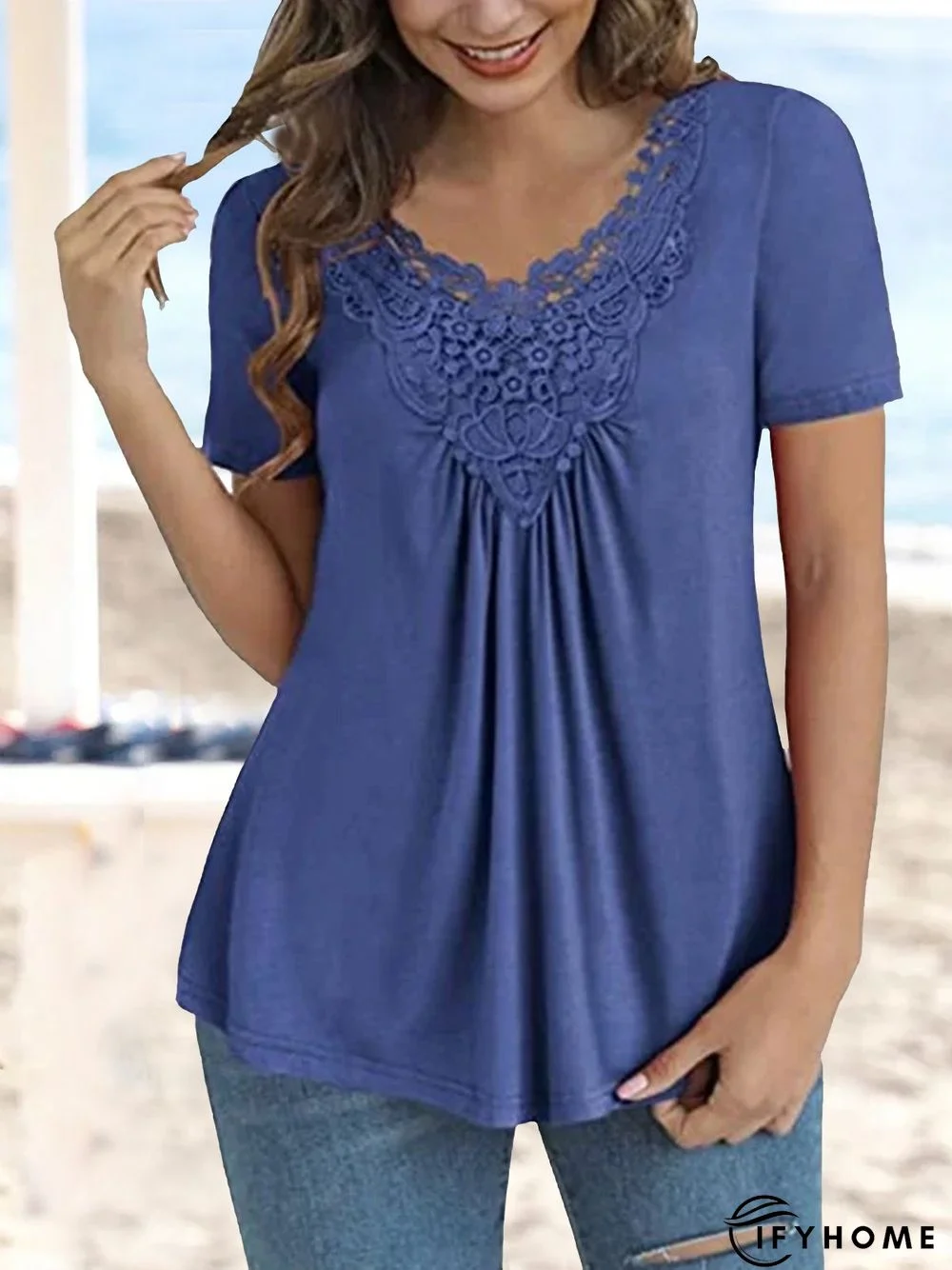 Plain Lace Elegant Top | IFYHOME