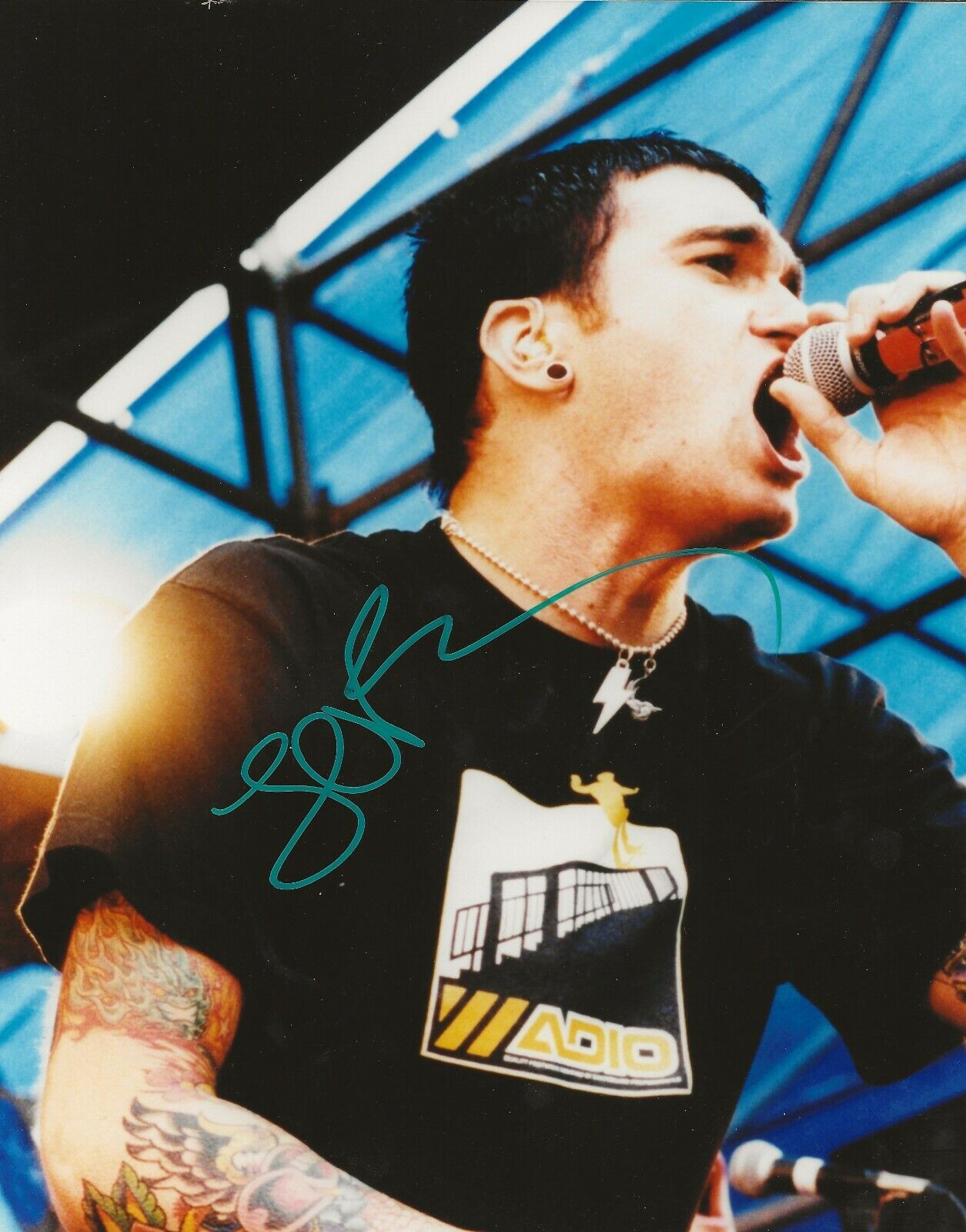 Jordan Pundik of New Found Glory REAL hand SIGNED Photo Poster painting #1 COA Autographed