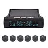 Wireless Car Tire Pressure Monitor 6 External Sensor Digital TPMS USB Solar 7Bar