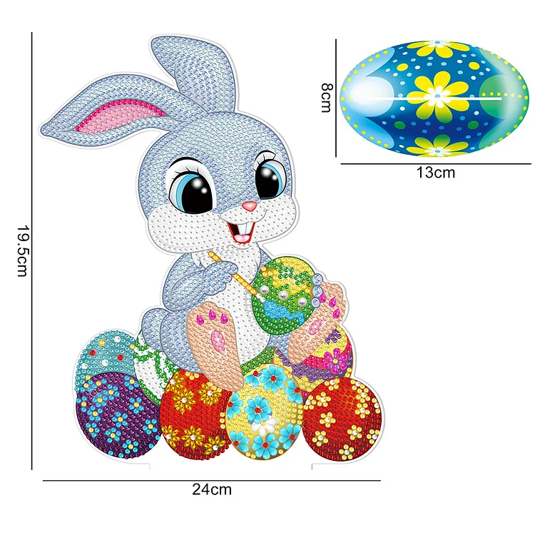 DIY Special Shaped Diamond Painting Table Ornament Easter Bunny Egg  Rhinestone Art Mosaic Home Desk Decor Craft Kit Holiday Gift 