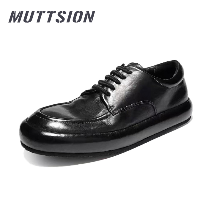 MUTTSION Handmade Retro Horsehide Casual Breathable Wearable Leather Shoes