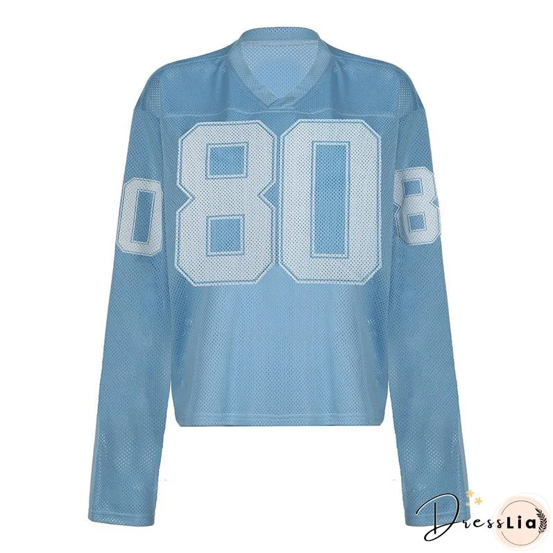 American Street Hot Style Letter Print Blouses