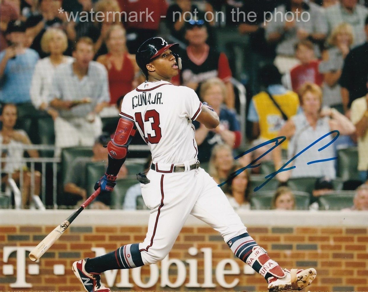 RONALD ACUNA JR SIGNED AUTOGRAPH 8X10 Photo Poster painting ATLANTA BRAVES