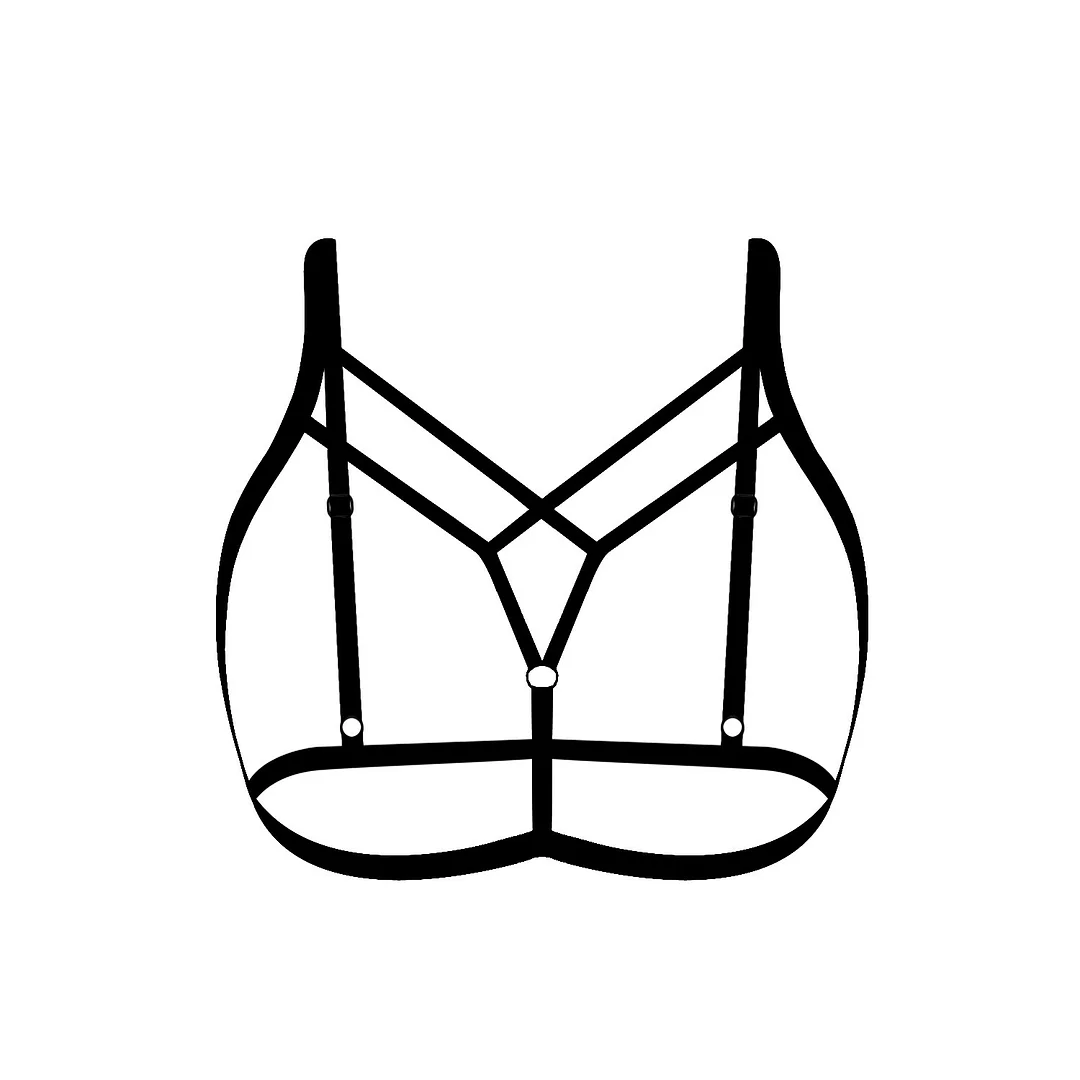 Uveng Sex Lingerie Sexy Strapped Clothes Solid Color Loose Tight Belt Stylish Sexy Bra