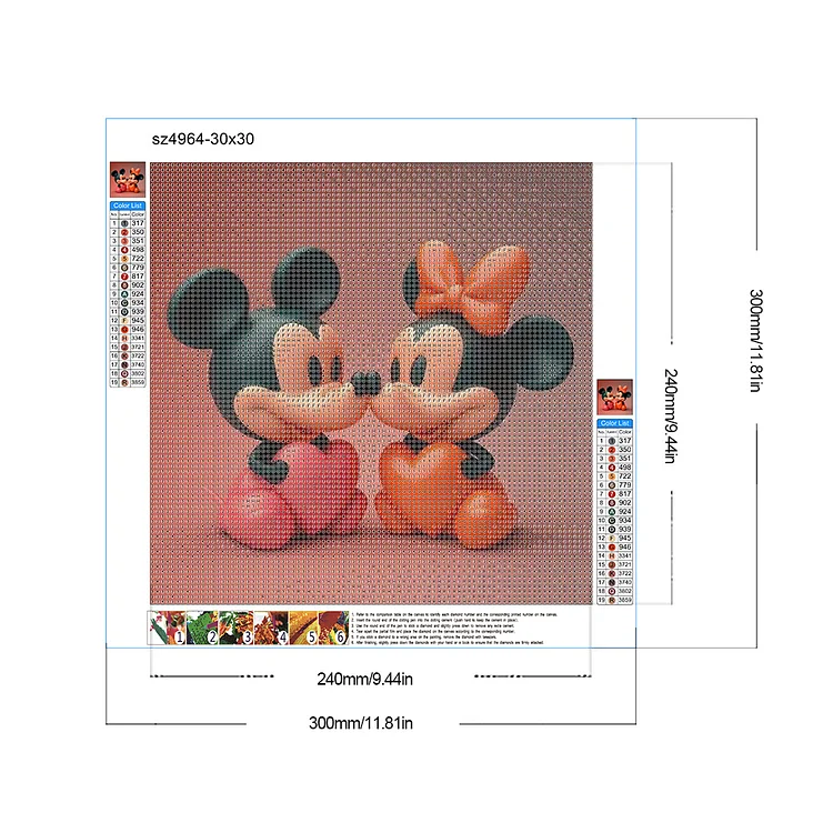 Disney Mickey Mouse 40*80CM(Canvas) Full Round Drill Diamond Painting –  everydayecrafts