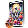 (40*60cm)Skull Flower Tarot - Full Round Drill Diamond Painting