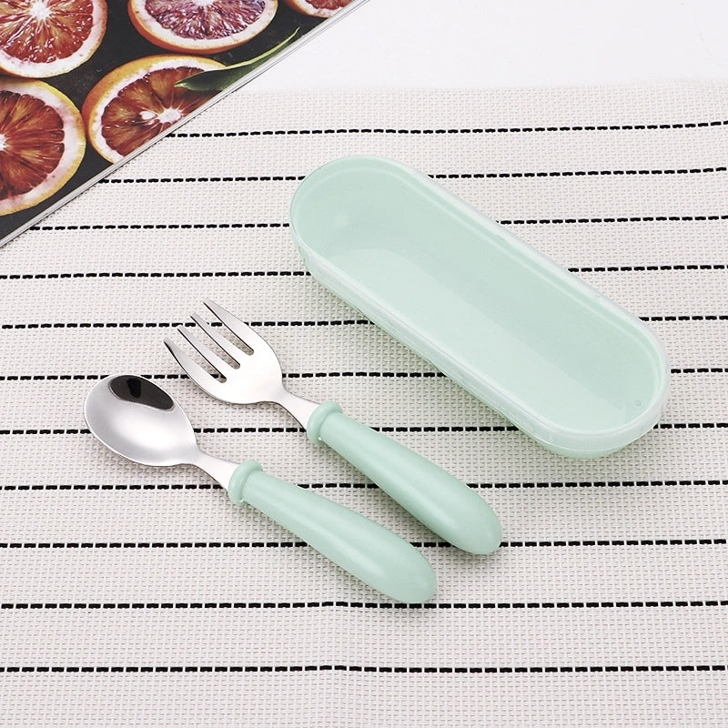 Cute Solid Color Stainless Steel Tableware