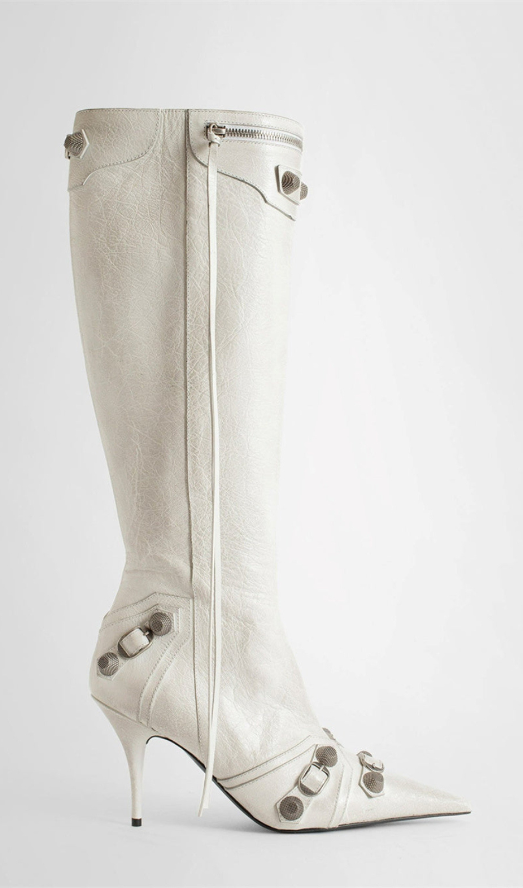 Shilia Zip Knee-high Boots - White