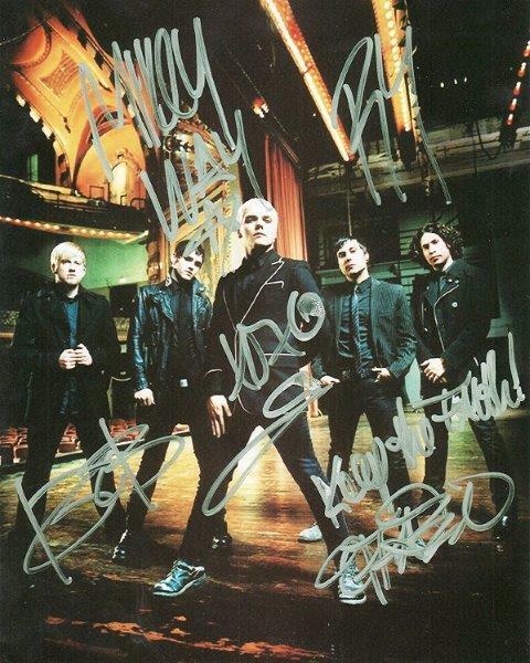 REPRINT - MY CHEMICAL ROMANCE Gerard Way & Band Signed Autographed 8 x 10 Photo Poster painting