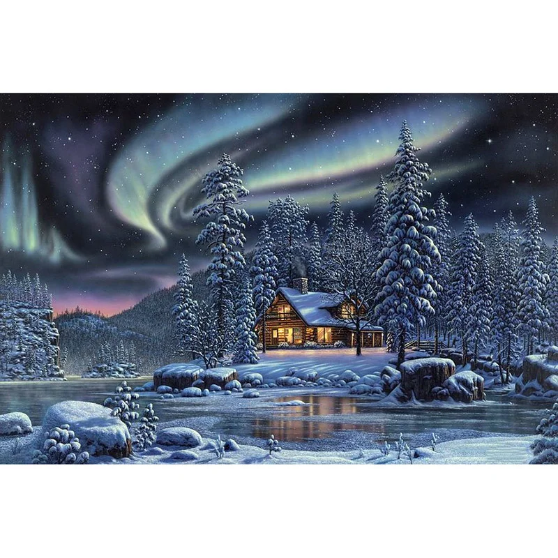 Diamond Painting - Full Round/Square Drill - Snow Scenery(30*40 - 50*60cm)