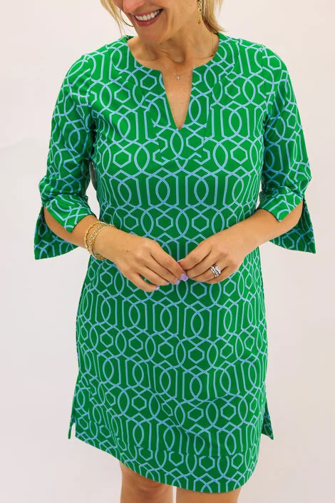 Green Geometry Dress