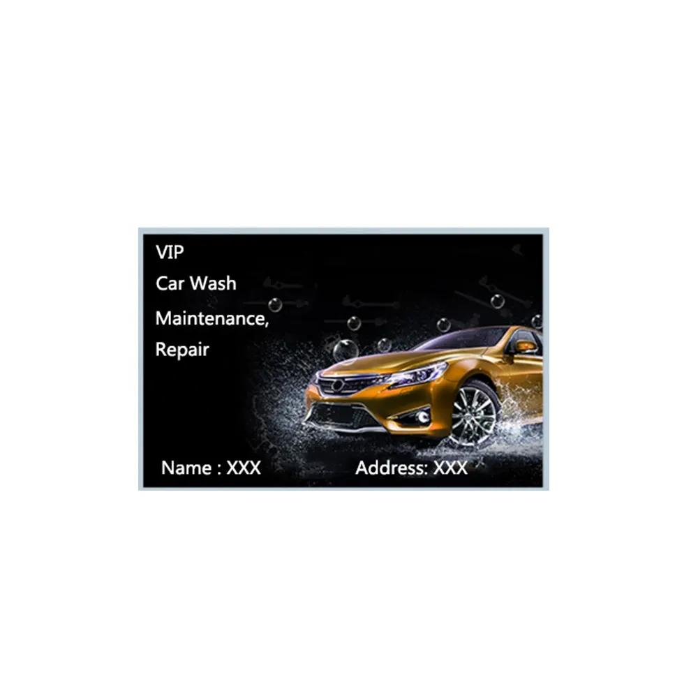 Self Service Car Wash Machine Card 13.56mhz NFC RFID Customized Business Card For Advertisement