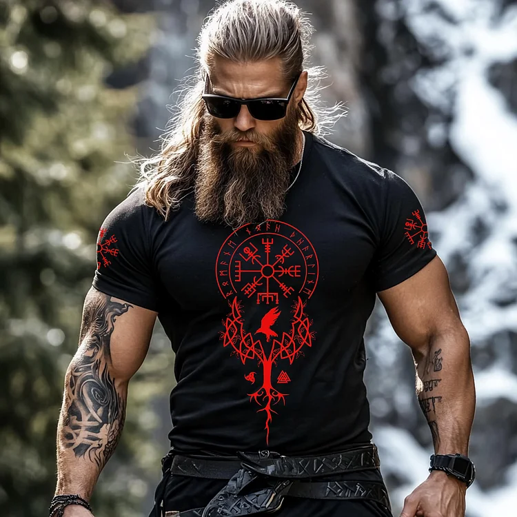 Men's Viking Tribal Celtic Short Sleeve Basic T-shirt