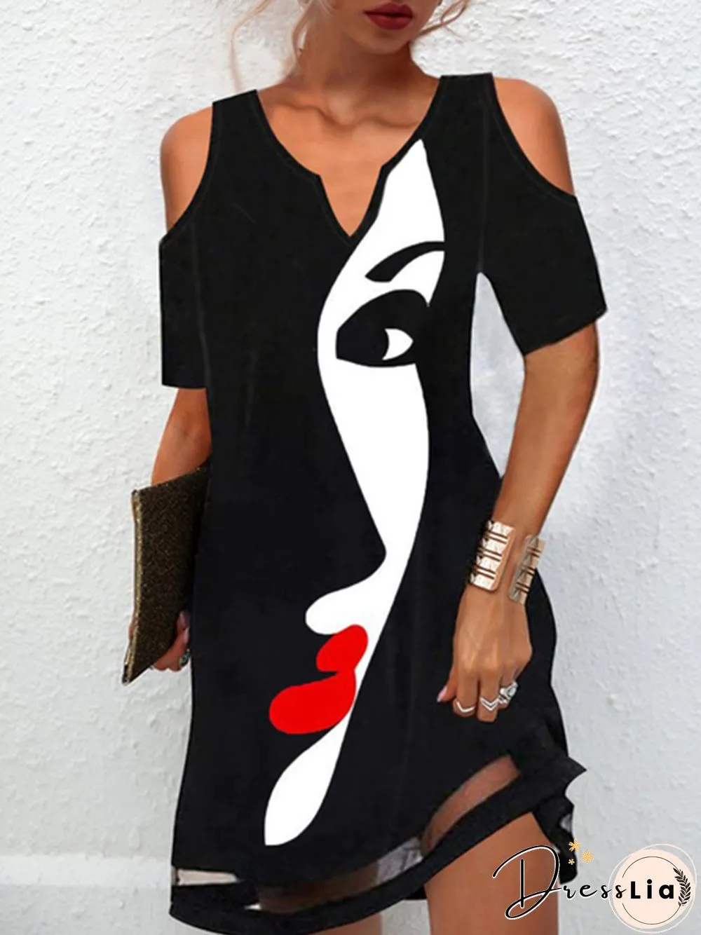 Loose Casual Abstract Dresses