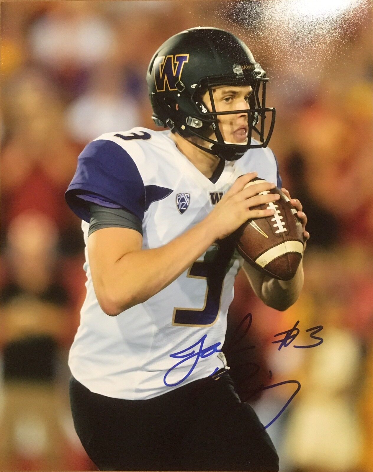 PROOF! JAKE BROWNING Signed Autographed 8x10 Photo Poster painting Washington Huskies Football