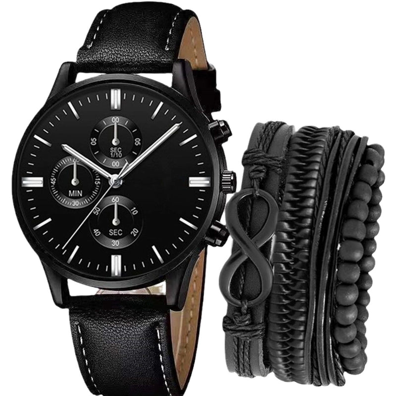 New Men’s Leisure Fashion Suit Trend Sports Men’s Belt Wrist Watch Watch Business