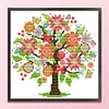 Four Seasons Tree-Summer-14CT Stamped Cross Stitch 18*18cm/7.09*7.09in tapestrymarket