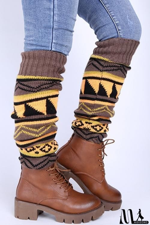 MidiSono - Aztec Print Leg Warmers