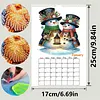 2027 set de calendrier mural bricolage en papier avec diamants, kit de perceuse partielle sp&eacute;ciale pour un cadeau de d&eacute;coration de bureau &agrave; domicile pour adultes d&eacute;butants