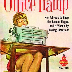 1960 Vintage Bondage - Vintage Erotic Pulp Poster Office Tramp Retro Pinup Sexy Nude Secretary  Kink Fetish 1950 1960