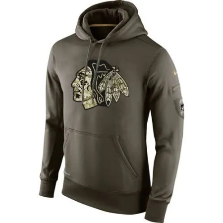 Men's Chicago Blackhawks  Salute To Service NHL Hoodie