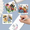 6Pcs Diamond Painting Bee Flower Greeting Cards Congratulations Cards & Gifts