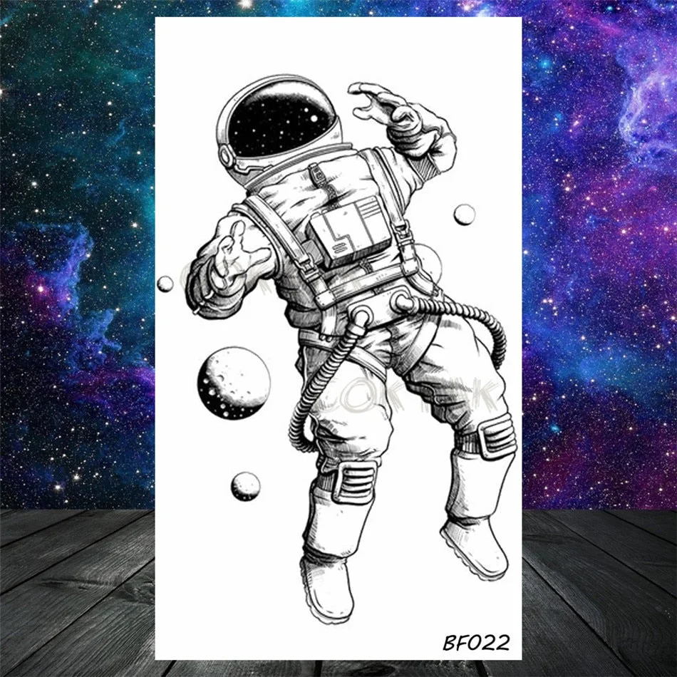 Lovely Small Planets Temporary Tattoos Realistic Sheets Body Art Arm Tattoos Paper For Adult Kids Fake Waterpoof Tattoo Sticker