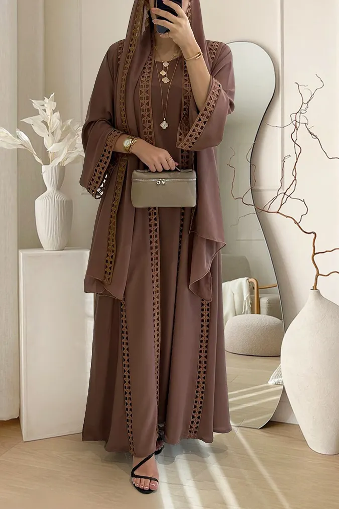 maxi dress with matching head scarf Sky Blue Linen Maxi Dress with Cowrie Details & Matching Head Scarf
