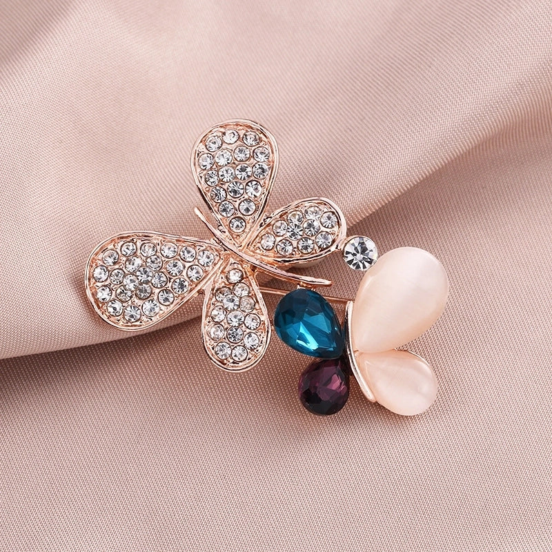 Luxurious Pin Geometric Alloy Inlay Artificial Pearls Rhinestones Women’S Brooches