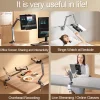 Aluminum Alloy Tablet Phone Holder 360° Rotating Folding Desktop Phone Holder
