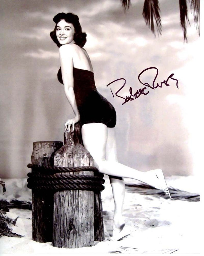 Barbara rush signed autographed sexy bathing suit 8x10 Photo Poster painting