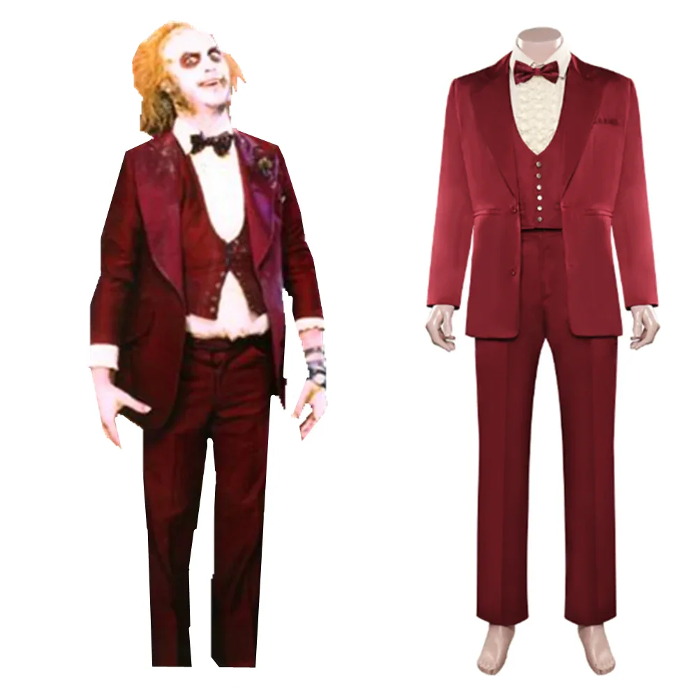 Beetlejuice- Betelgeuse Cosplay Costume Outfits Halloween Carnival Suit