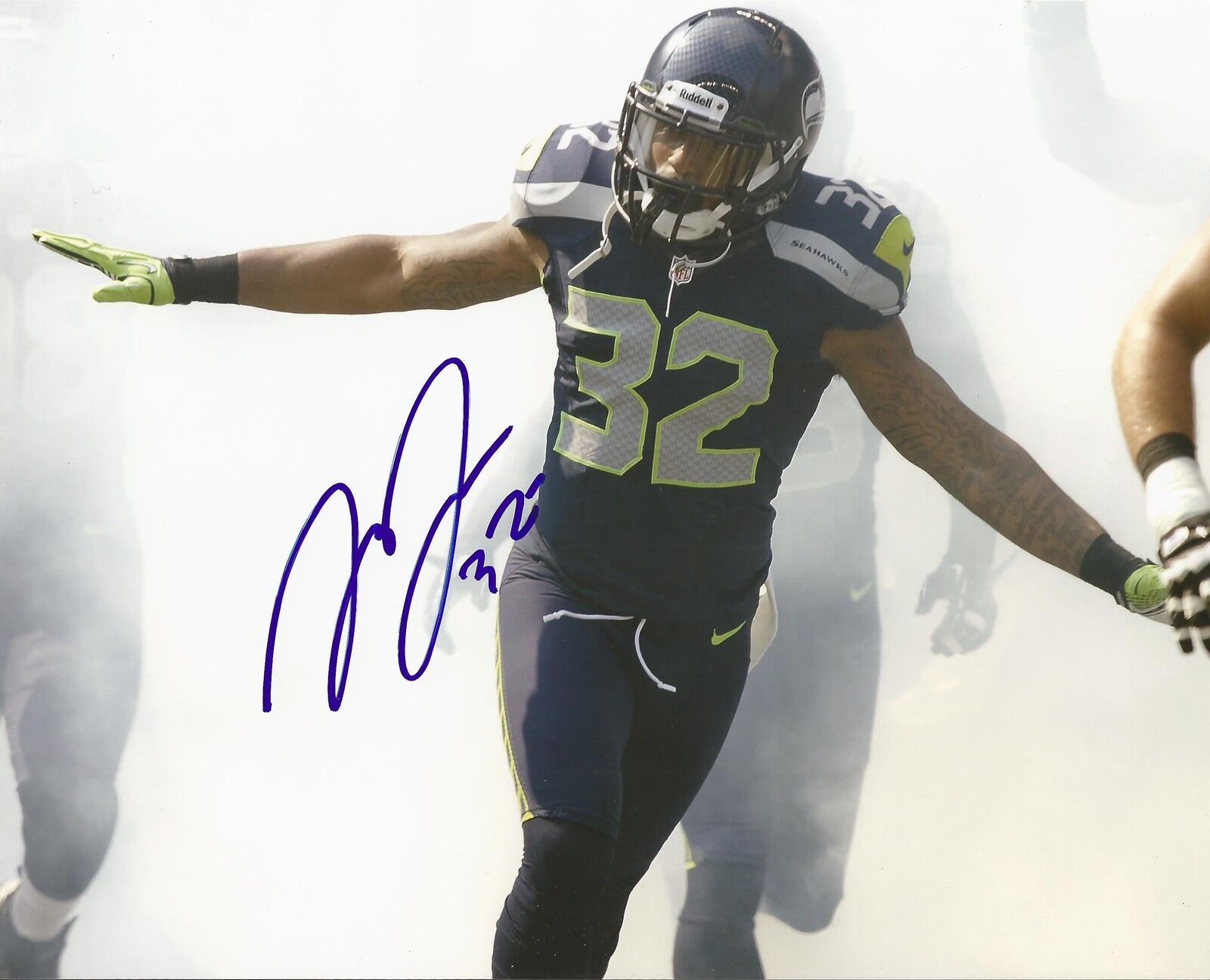 JERON JOHNSON SIGNED SEATTLE SEAHAWKS 8x10 Photo Poster painting #1 w/COA - LEGION OF BOOM