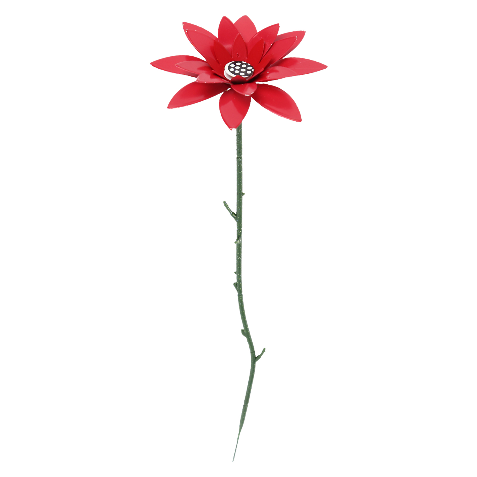 

Metal Daylily Flower Iron Stake Daylily Sculpture for Lawn Garden (Red), 501 Original