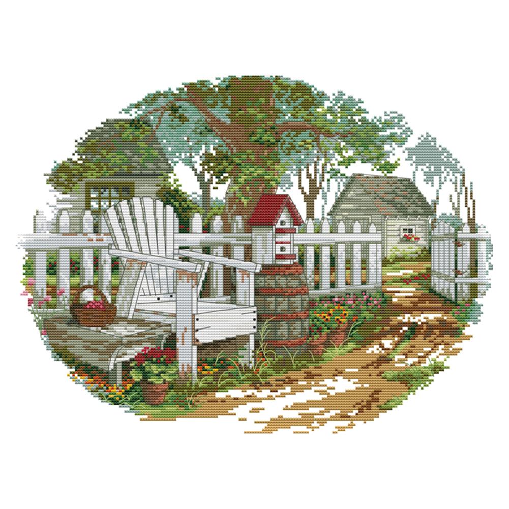 

Country House - 14CT Stamped Cross Stitch - 42*33cm, 501 Original