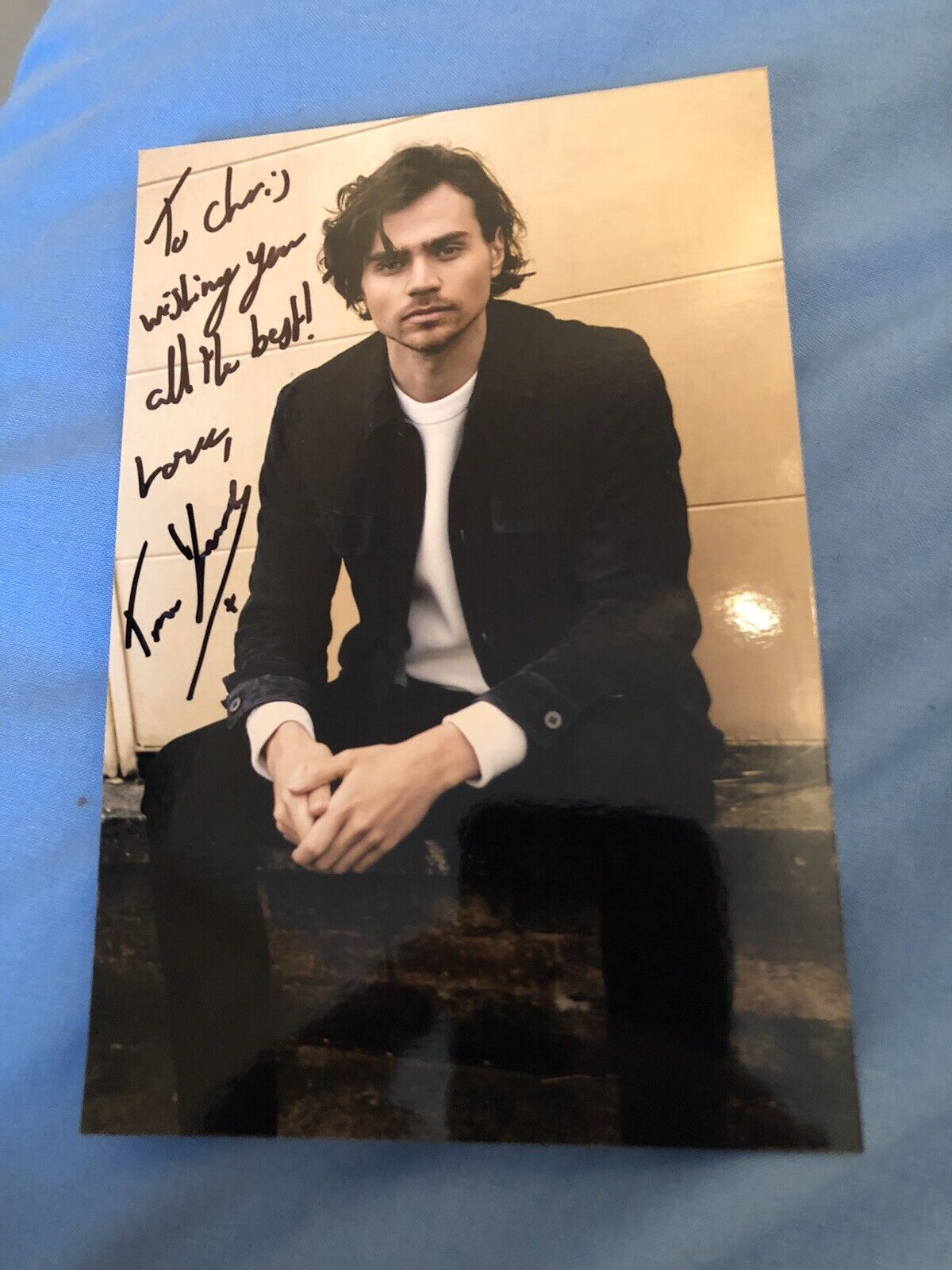 TOM YORK (POLDARK) SIGNED Photo Poster painting