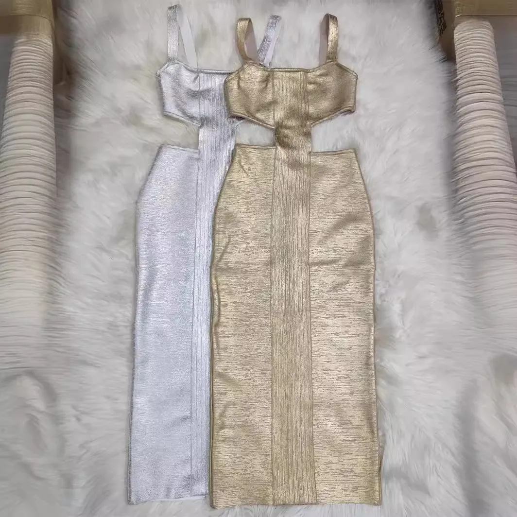 Brownm Light Luxury Niche Design High-End Birthday Party Tight-Up Dress Temperament High-End Stunning Annual Meeting