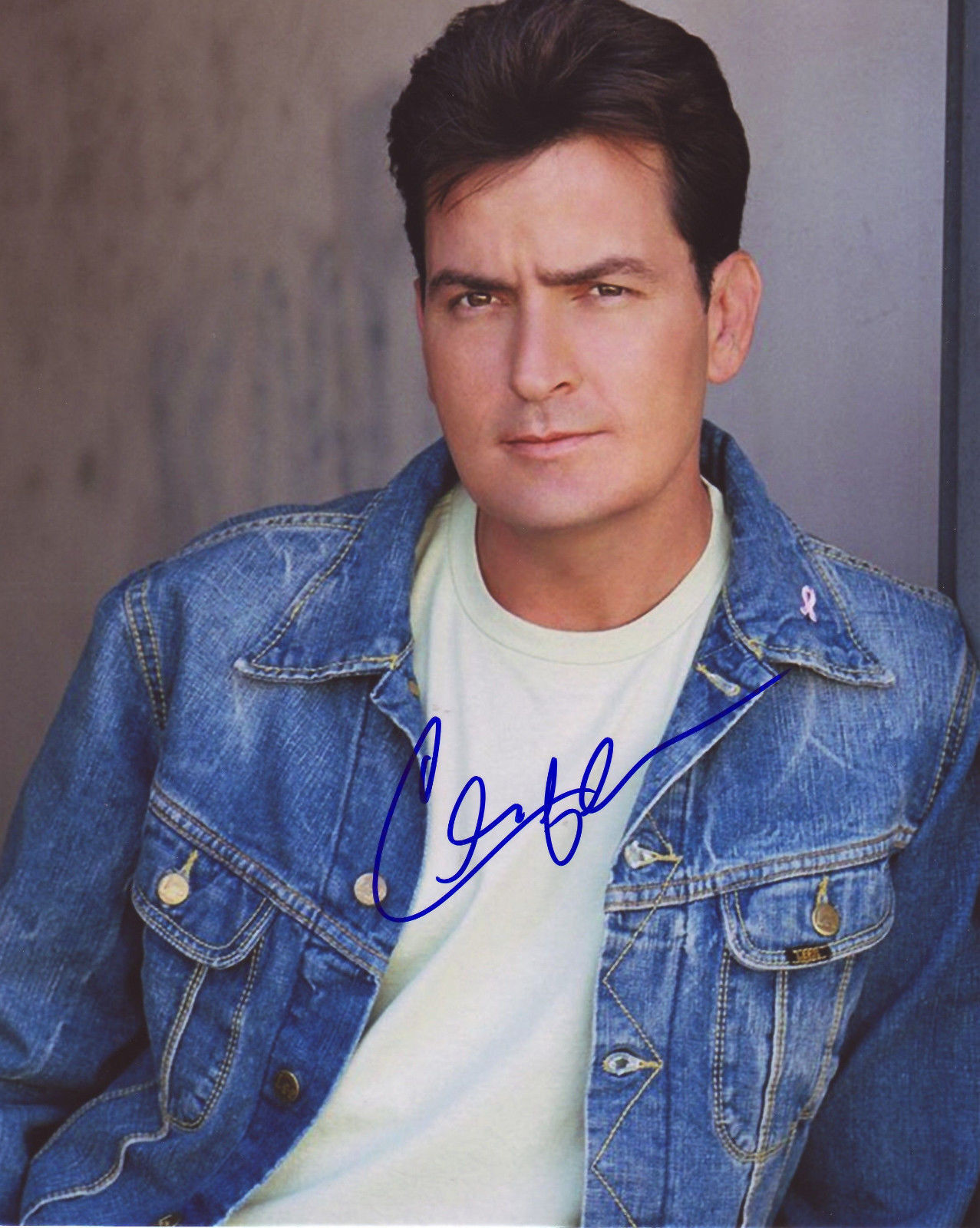 CHARLIE SHEEN AUTOGRAPH SIGNED PP Photo Poster painting POSTER