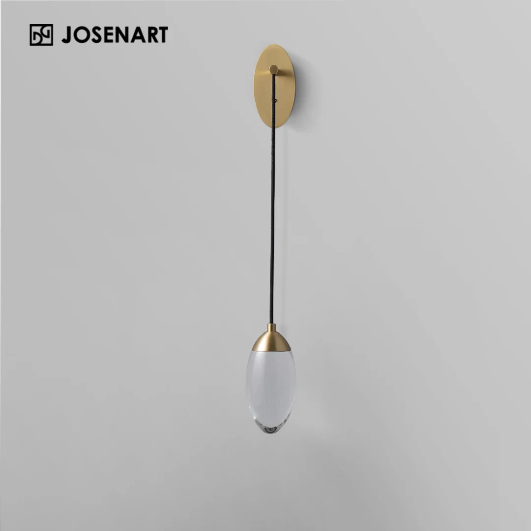 Oval Clear Glass Shade Sconce JOSENART Josenart