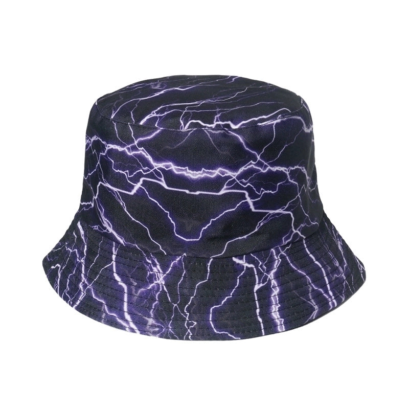 Unisex Minimalist Skull Sewing Flat Eaves Bucket Hat