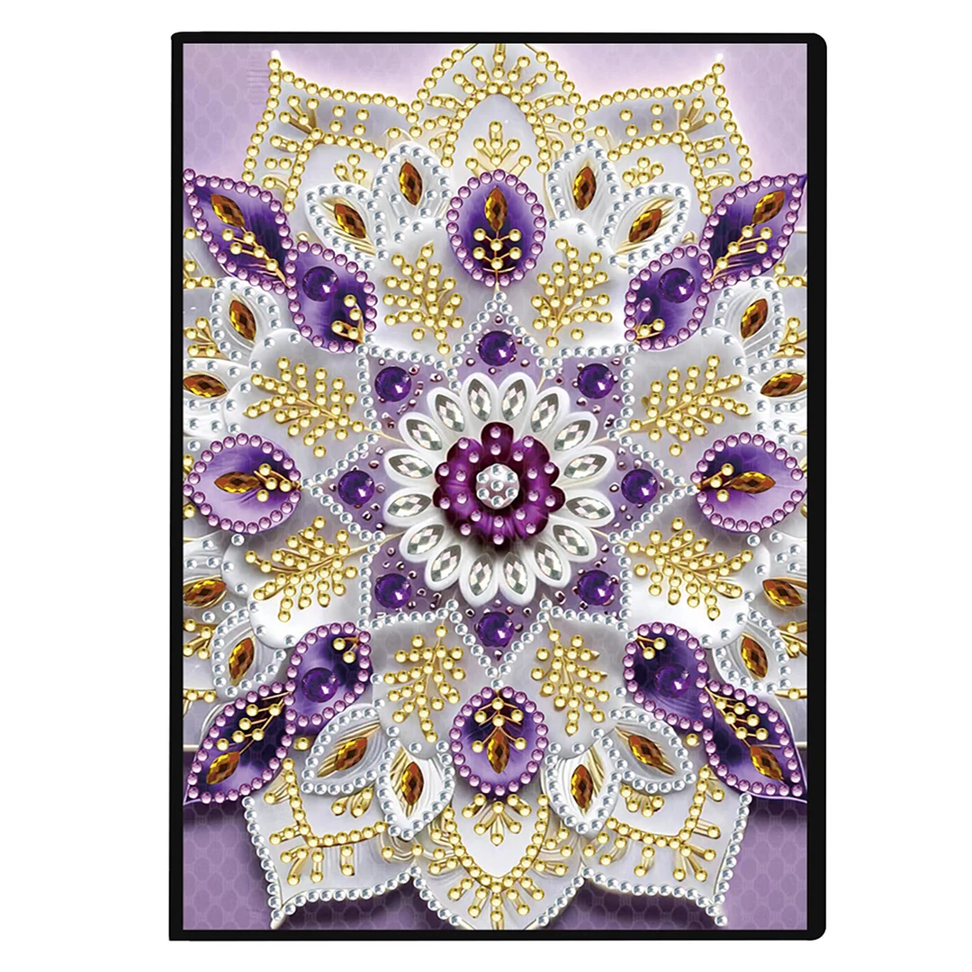 2pcs Mandala Partial DIY 50 Pages A5 Diamond Painting Notebook for Study Home