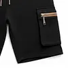 Men's Vintage Waffle Knit Surfing Zipper Pockets Elastic Waist Cargo Shorts by Inlyline