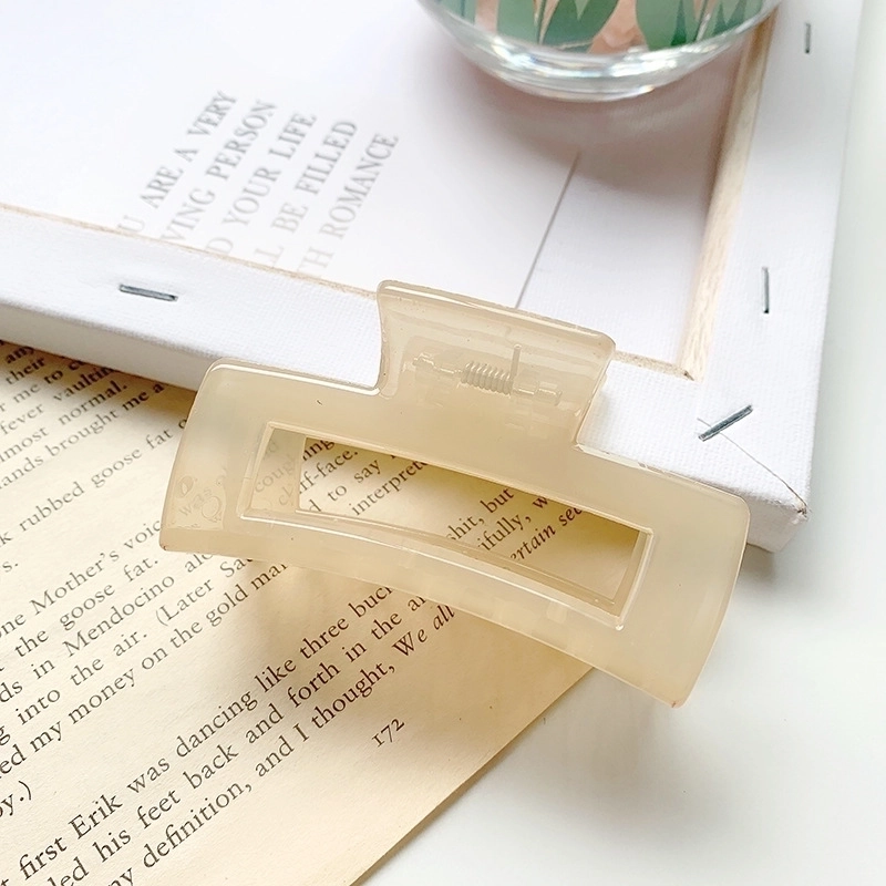 Minimalist Solid Color Resin Hair Claws 1 Piece