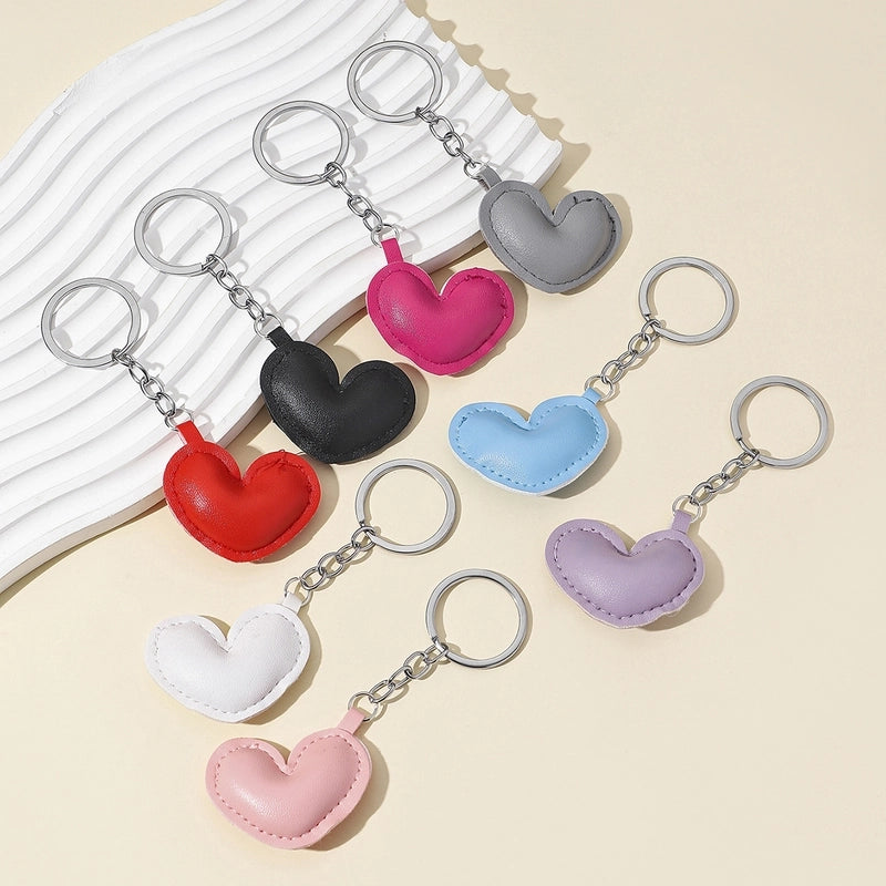 Classic Style Commute Heart Shape Pu Leather Valentine'S Day Unisex Bag Pendant Keychain