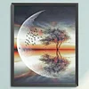 Moon Tree - 11CT Counted Cross Stitch - 40*50cm - Natural