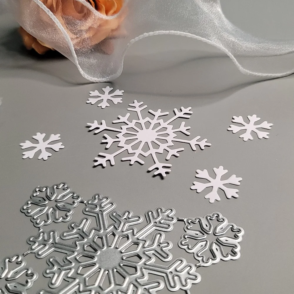 Sdrawing Metal Cutting Dies Scrapbook Embossing Snowflake Die Cuts Album DIY Craft Cutting Die 2023 New Snowflakes Dies