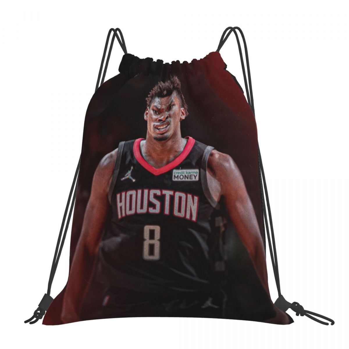 Houston Rockets Jae'Sean Tate Waterproof Adjustable Lightweight Gym Drawstring Bag