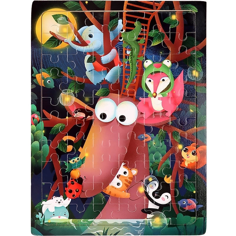 Puzzles Toddler(3-6years) Cartoon Wood Toys